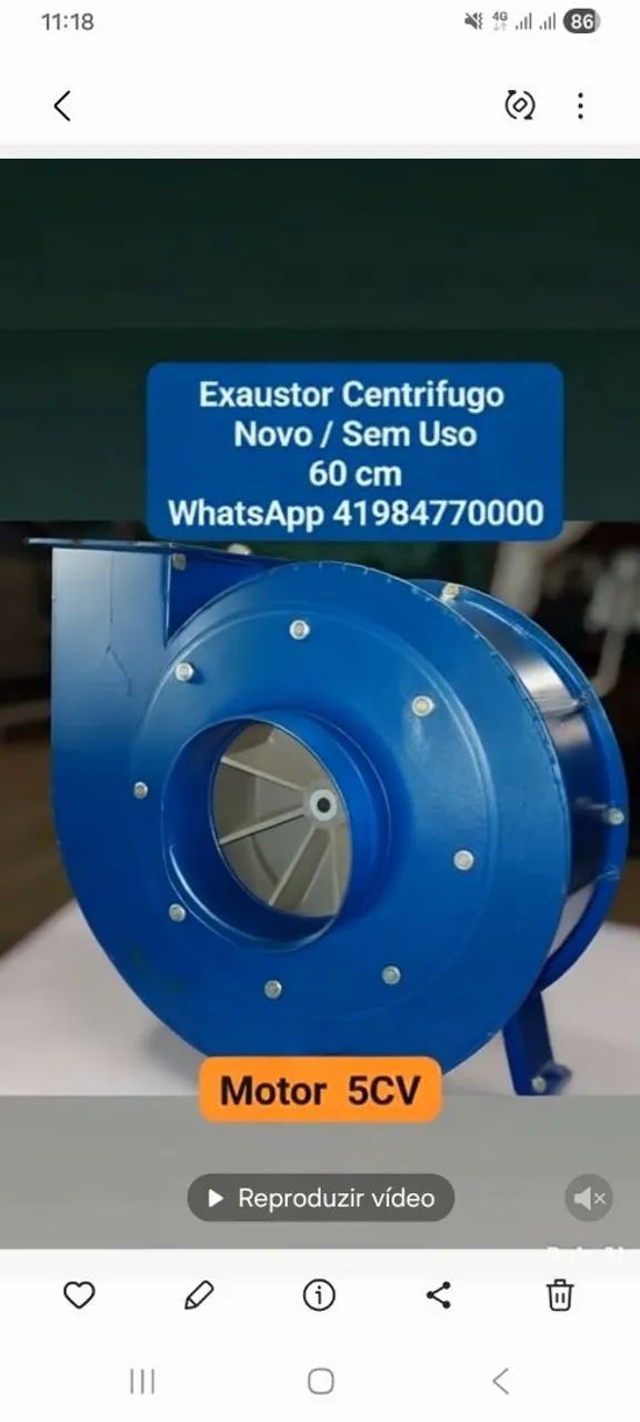 Exaustor Centrifugo 