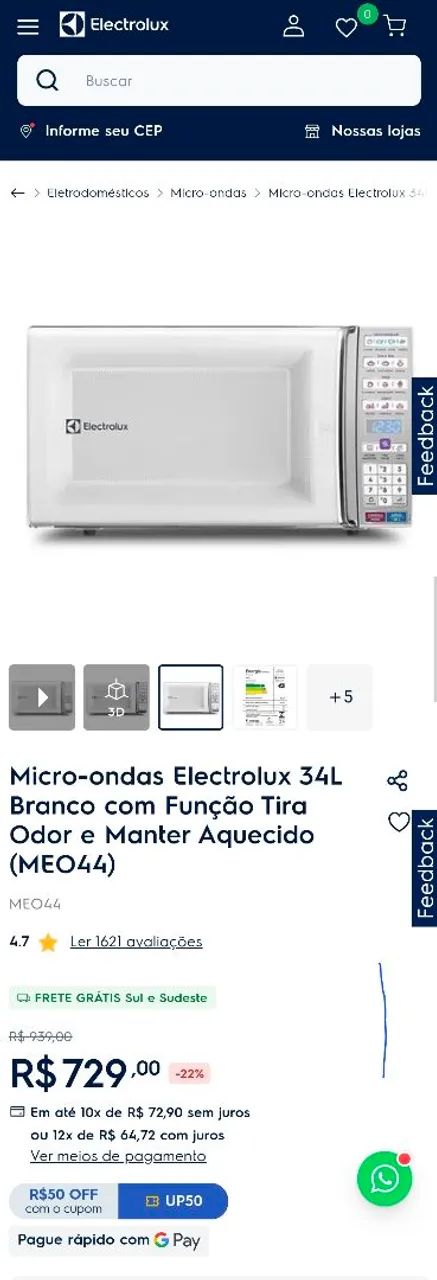 Micro-ondas Electrolux MEO44 (34L) - Foto 5