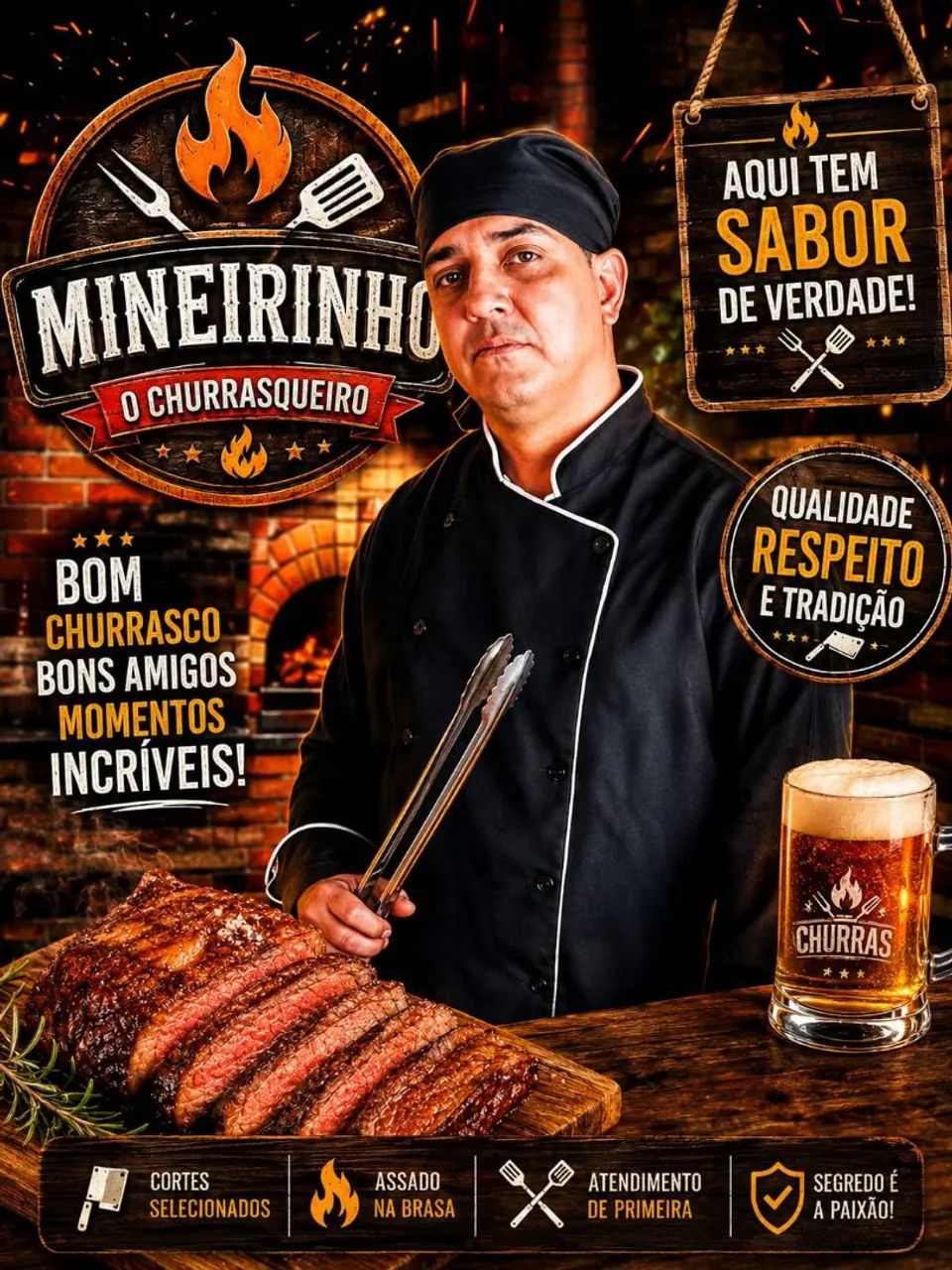 Churrasqueiro profissional 