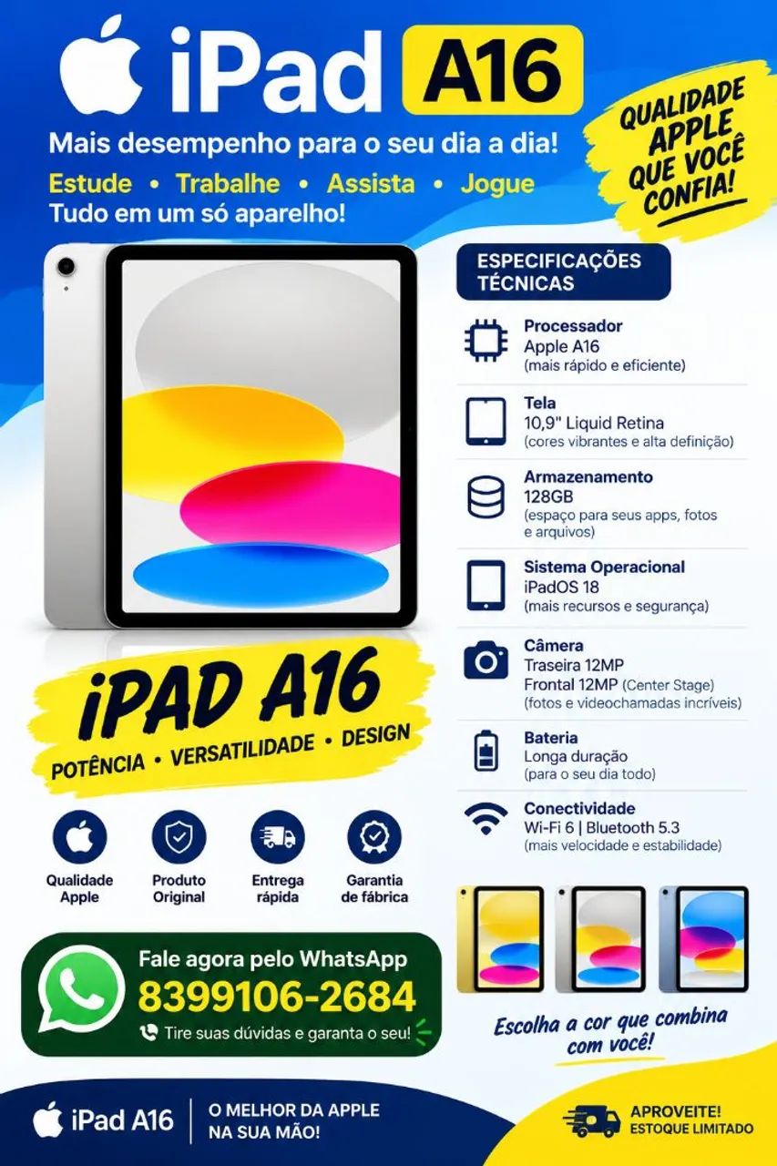 IPAD A16 LACRADO 