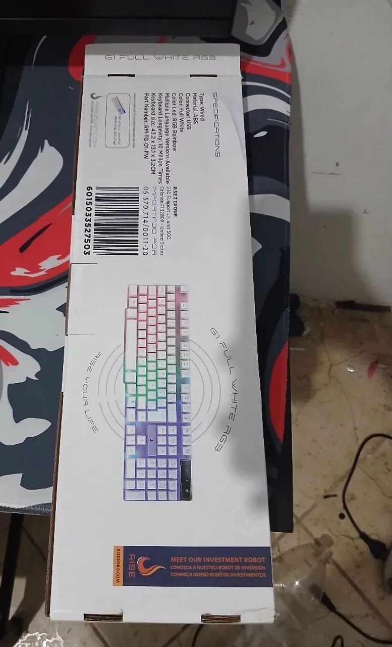 Teclado Gamer Risemode G1 Full White RGB - Foto 4