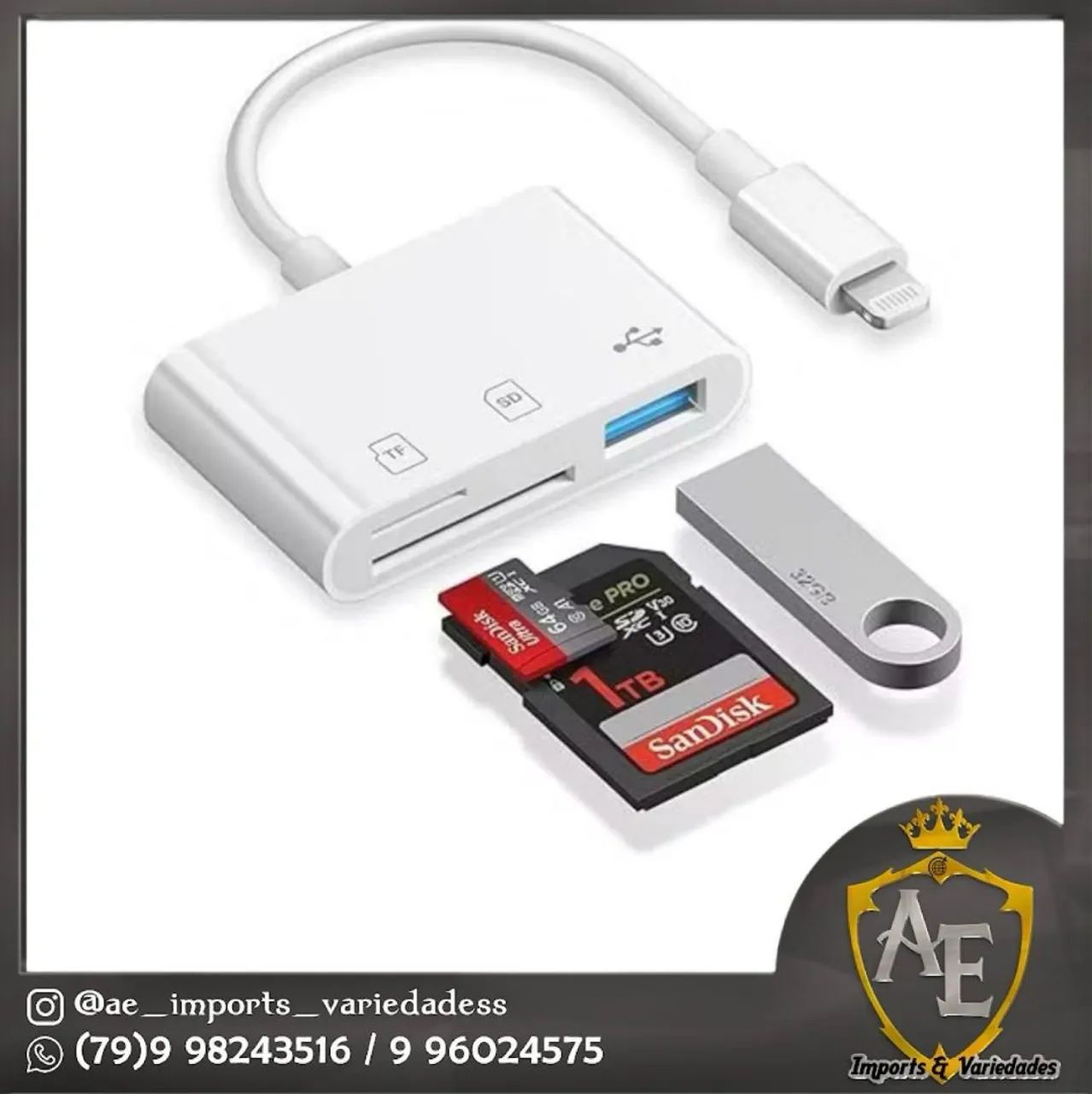 Adaptador OTG 3x1 para iPhone 