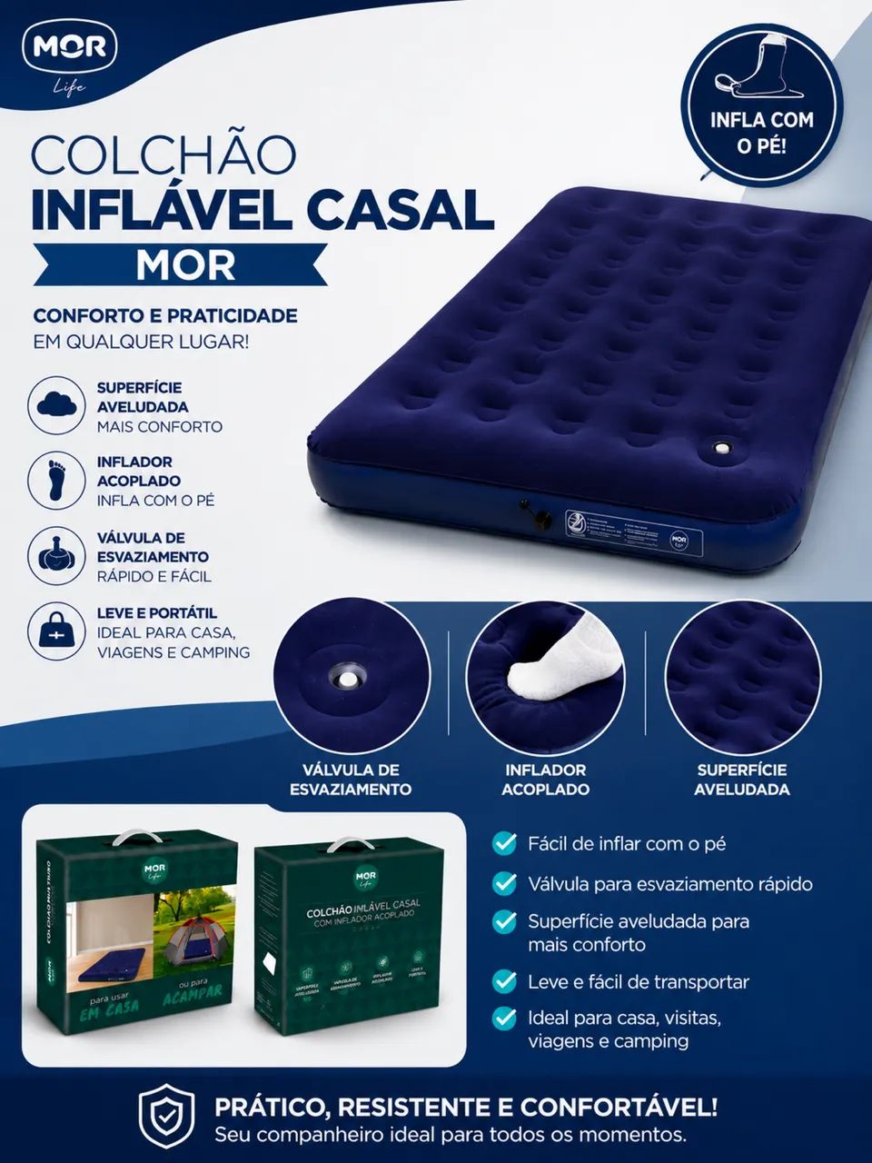 Colchão inflável casal MOR