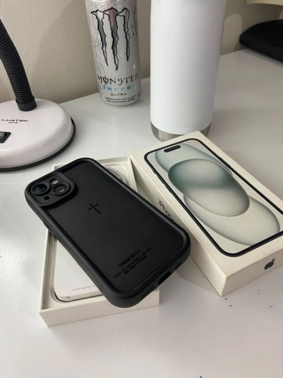 Título: iPhone 15 128GB Black (Impecável + Caixa e Capa) 
