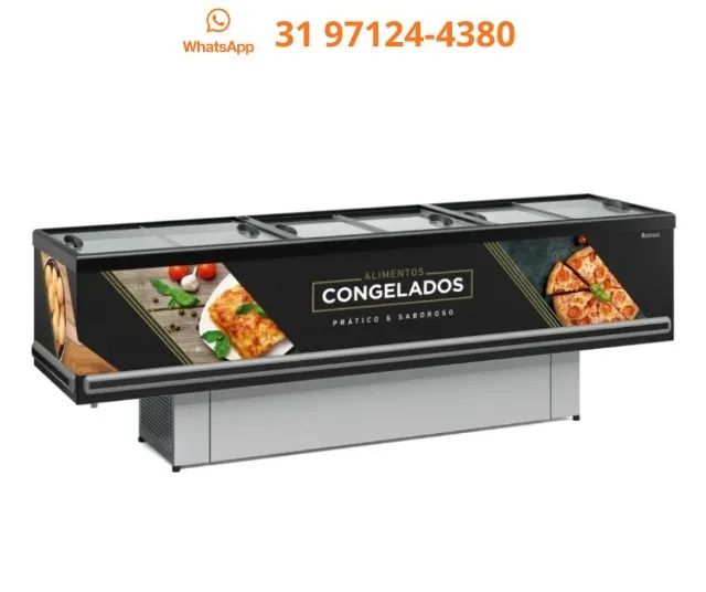 Ilha de Congelados Vidro Reto Gelopar 3M