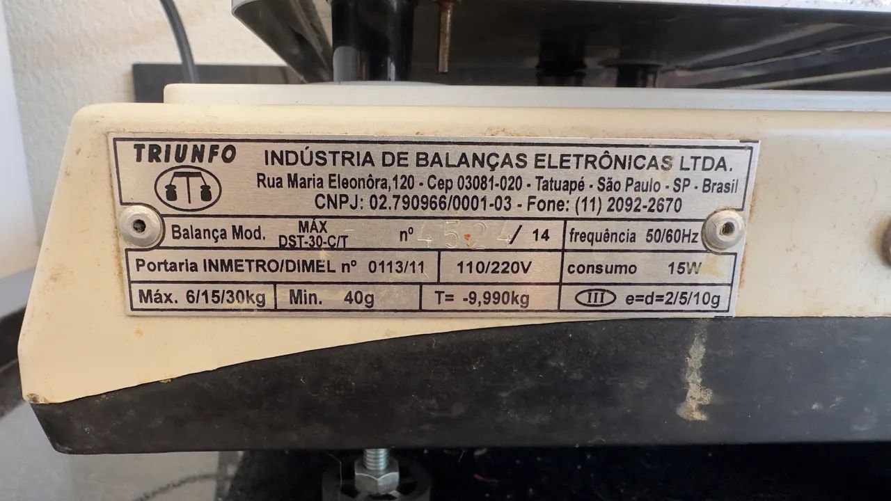 Balança Eletrônica Comercial Triunfo DST 30-CT - 30 kg - Foto 3