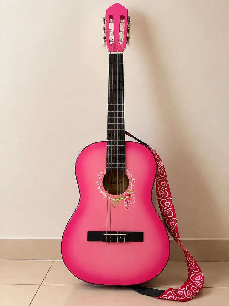 Violão feminino rosa 