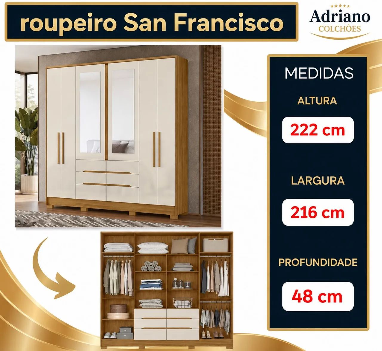 Guarda roupa casal e solteiro  - Foto 5