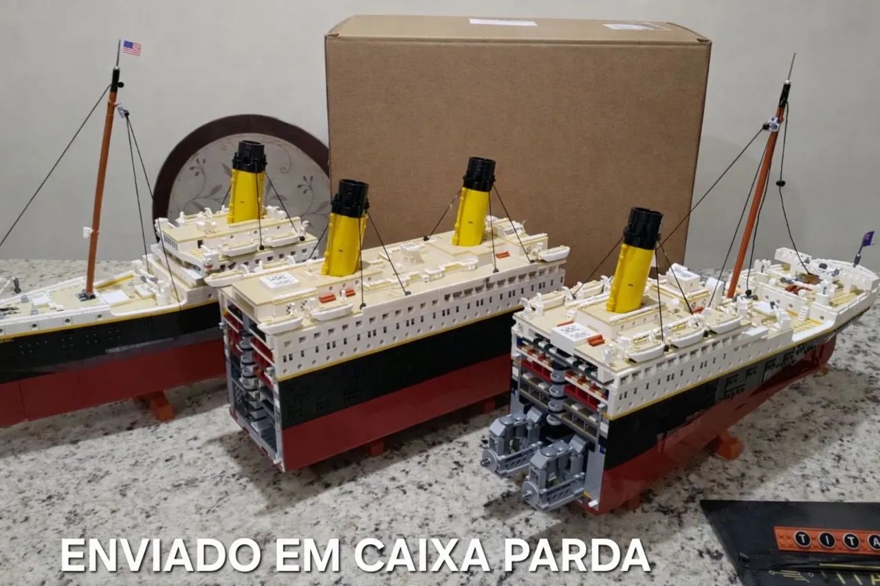 BLOCOS DE MONTAR TITANIC (135CM) 9090 PEÇAS MOD.REF. 10294 MARCA MEGA COMPATÍVEL COM LEGO  - Foto 5
