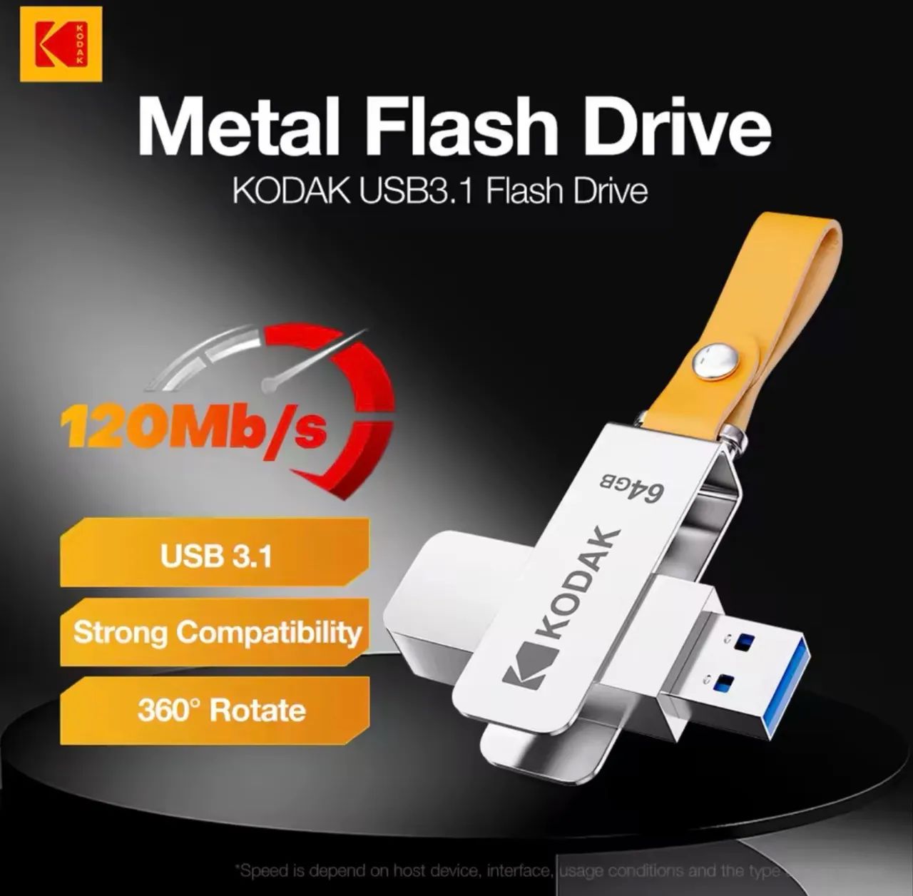 NOVO! Pendrive KODAK 128GB. USB 3.1 - Foto 3