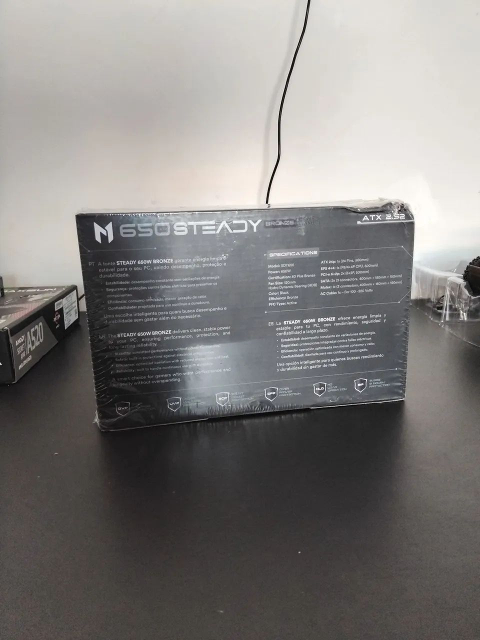 FONTE MACH 1 650w NOVA NA CAIXA E COM GARANTIA - Foto 2