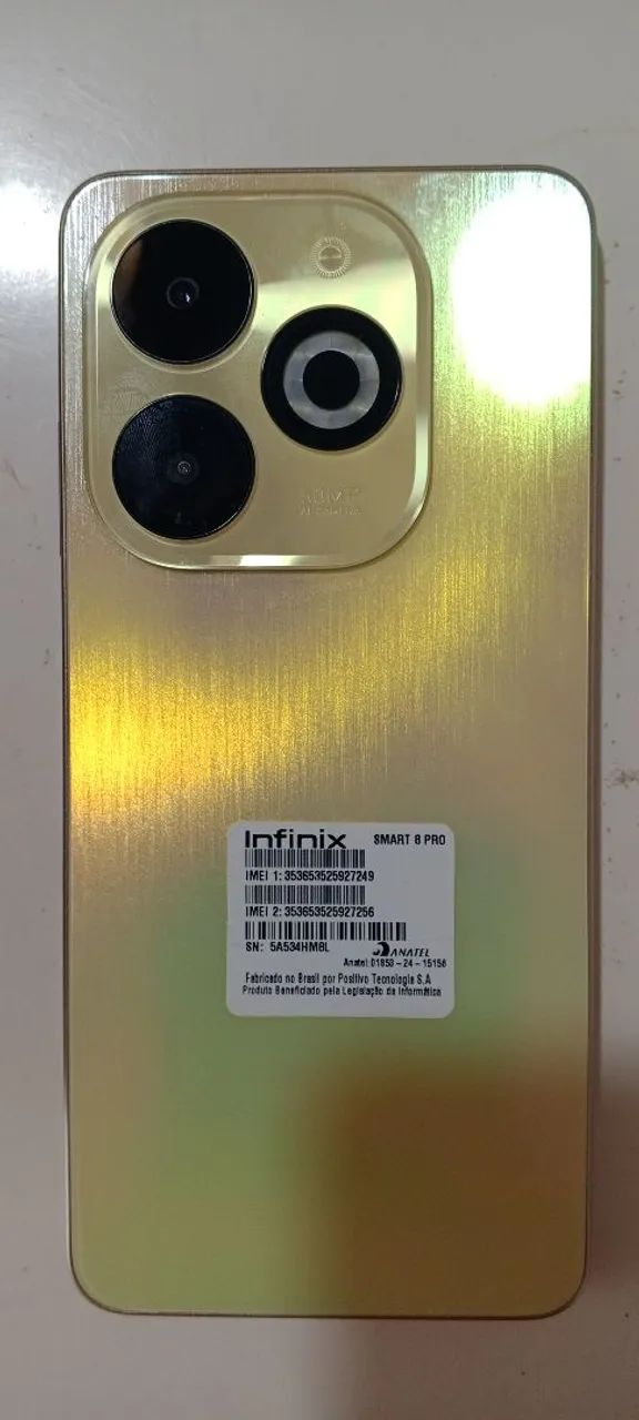 Smart 8 Pro infinix Dourado  - Foto 3