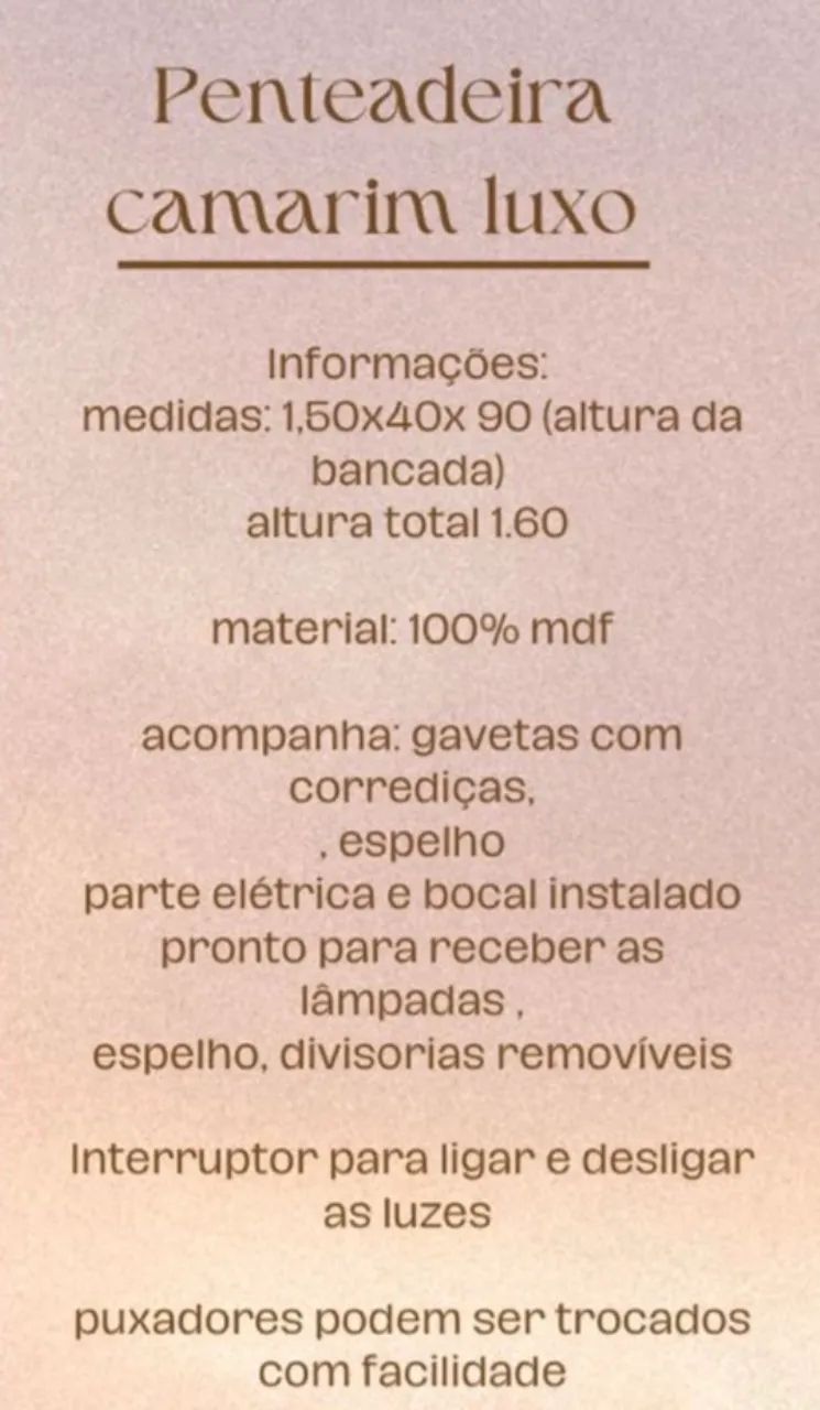 Penteadeira camarim luxo - Foto 2