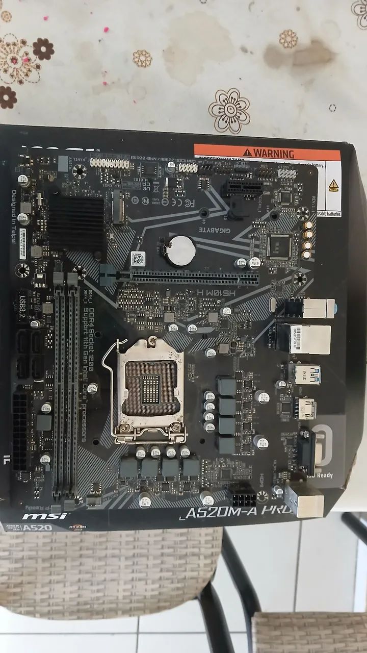 PLACA MÃE H510 LGA1200  COM AVARIA