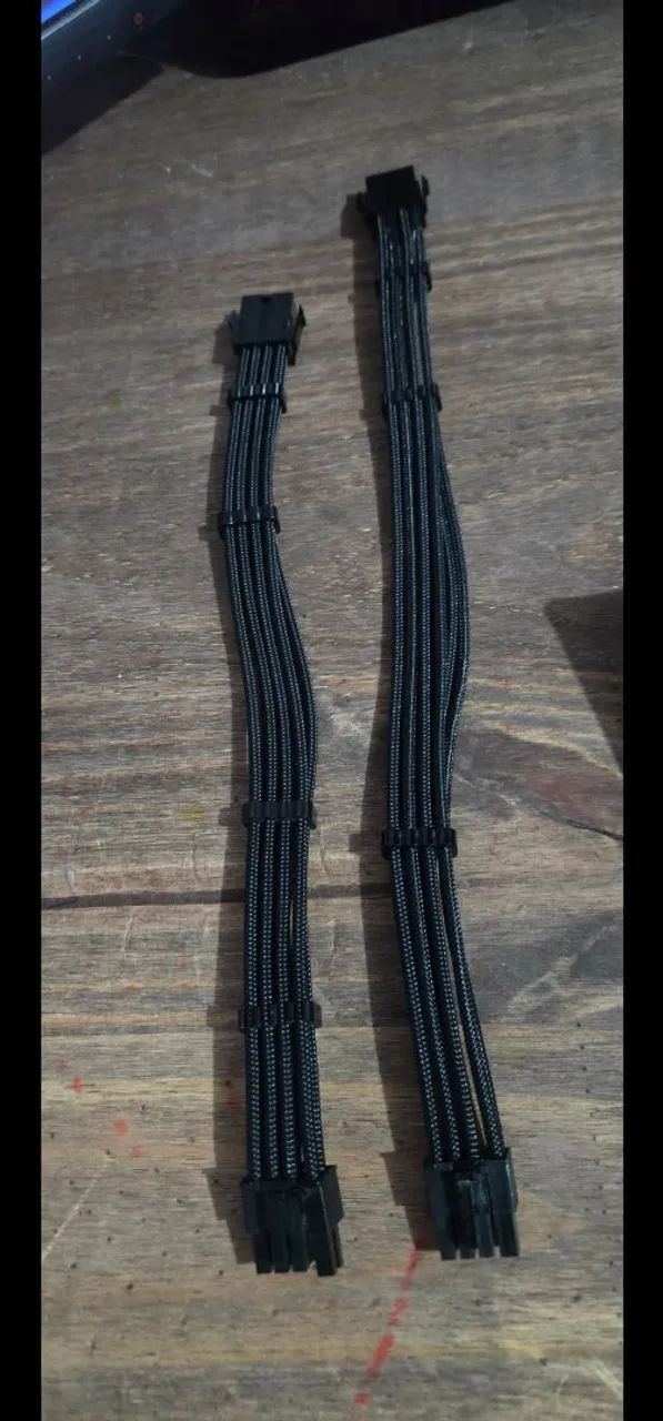2 unidades Cabo PCI Sleeved para placa de vídeo 