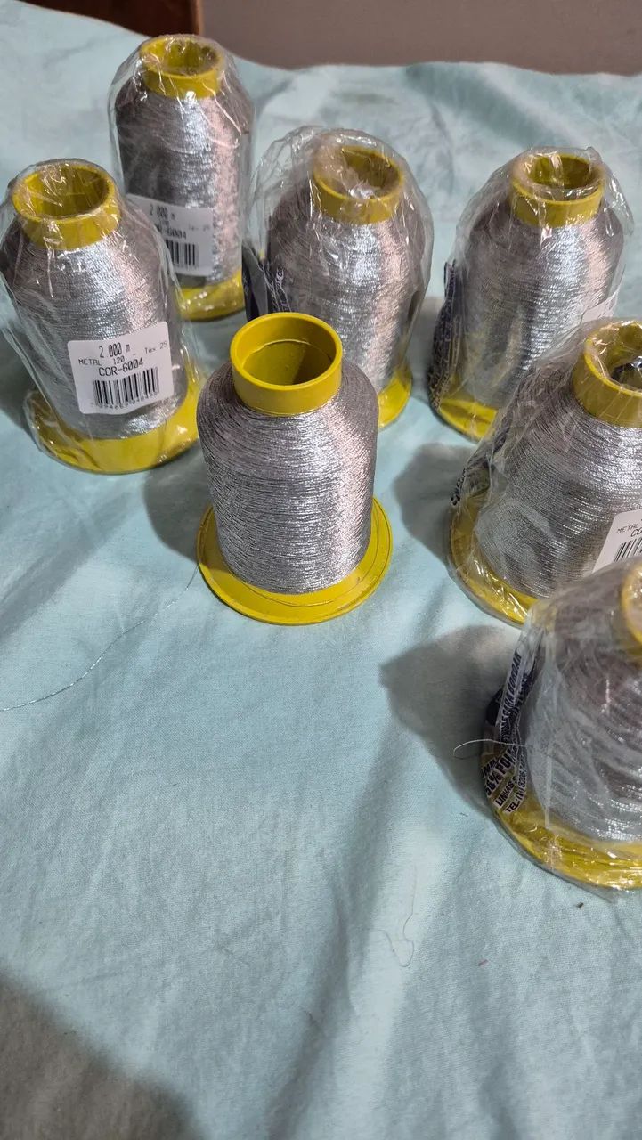 linhas prata para bordado