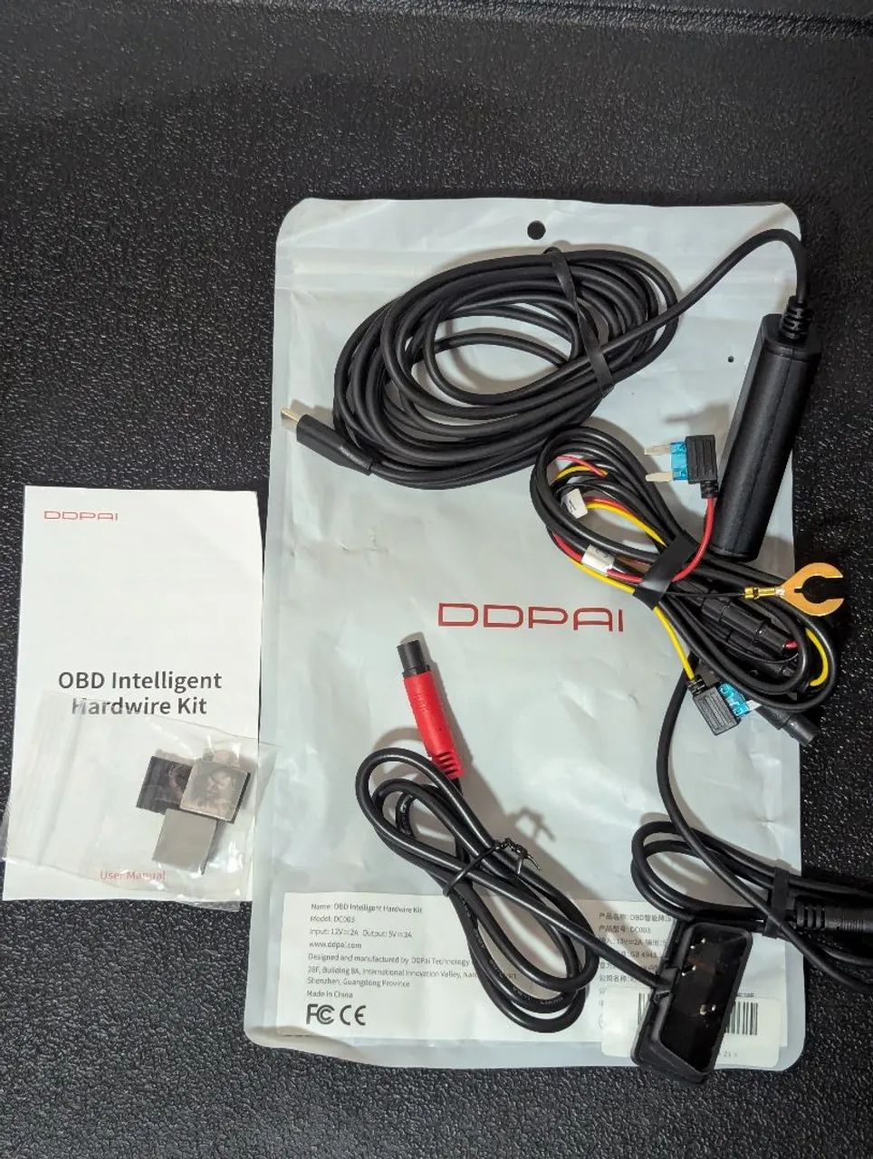 Cabo obd intelligent hardwire kit camera veicular