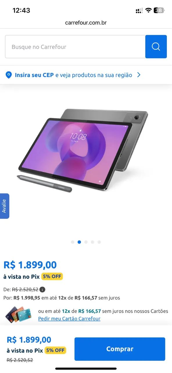 Tablet Lenovo Idea Tab com Caneta e Capa - Foto 2