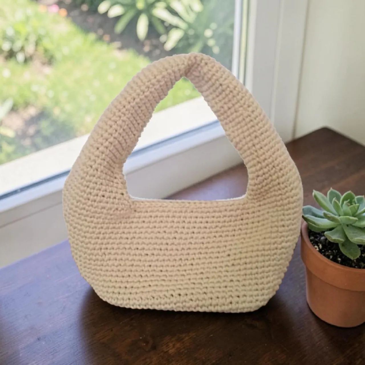 Bolsa Croche Donutbag Creme - Foto 2