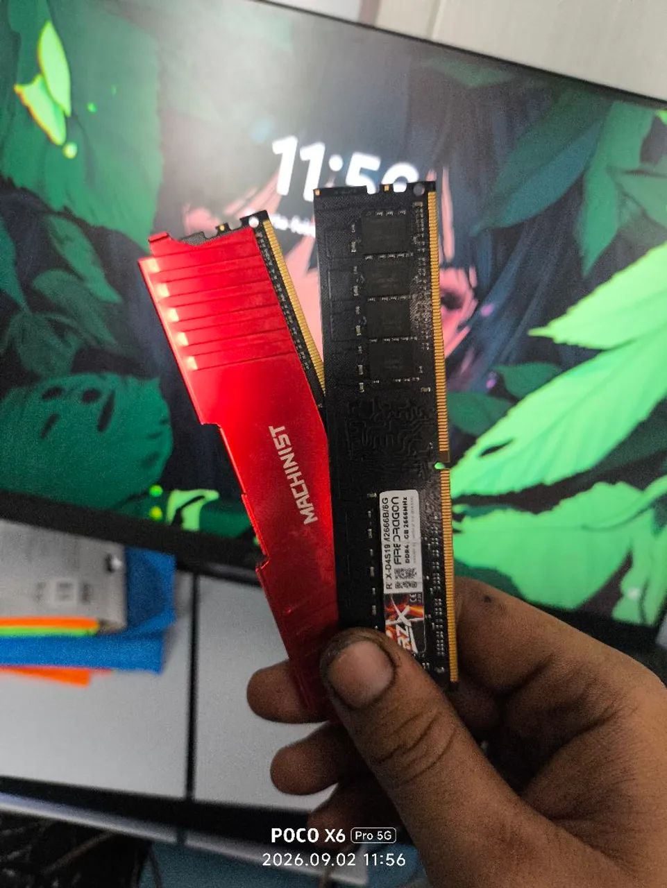 Memória ram ddr4 2x8gb 2666mhz <br>R$