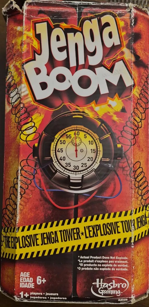 Jenga Boom Hasbro - Completo! Desmonte a Torre antes da Explosão!