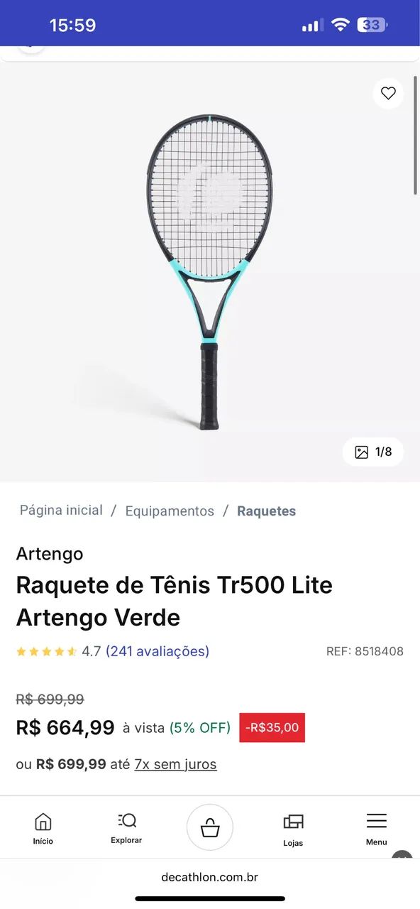 Raquete tênis  - Foto 2
