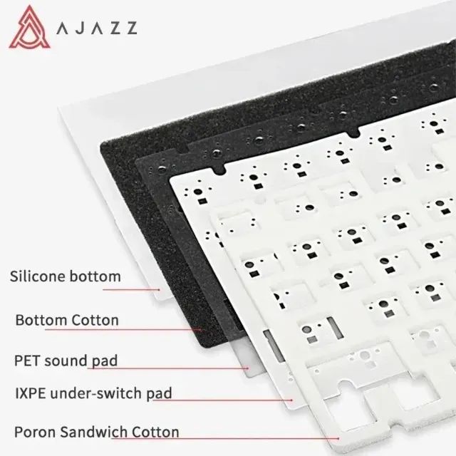 Teclado Ajazz AK820 com fio Gasket Mount - Foto 4