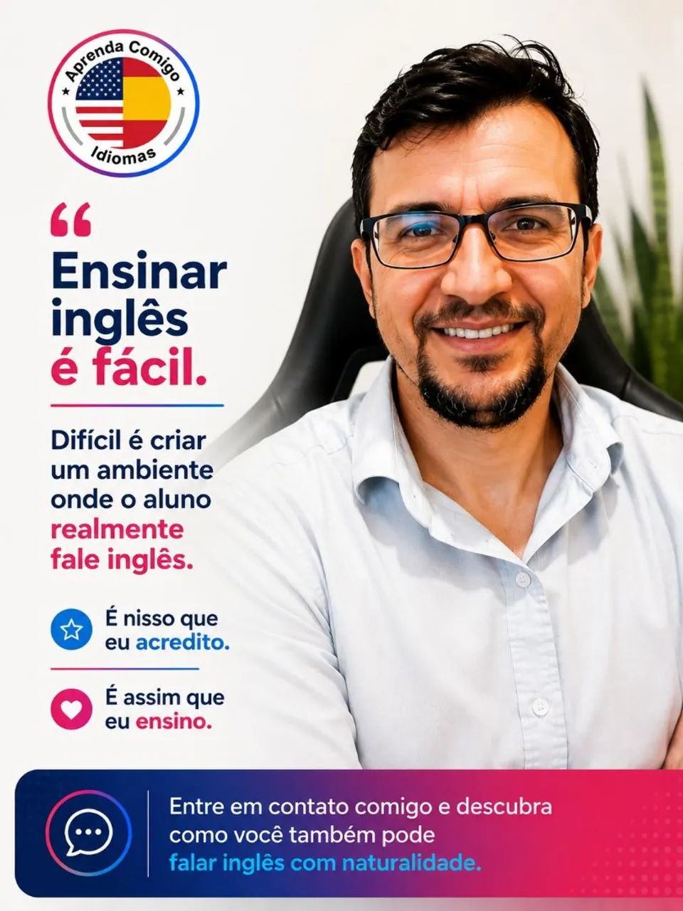 Aula de inglês que faz a diferença 