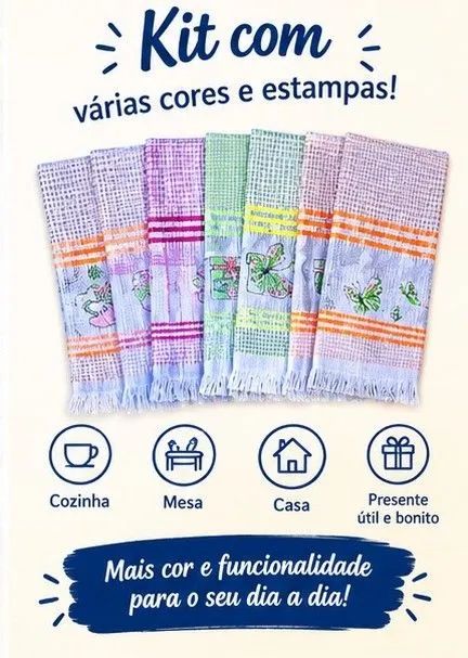 Pano de Copa 100% Algodão Duzia - Foto 5