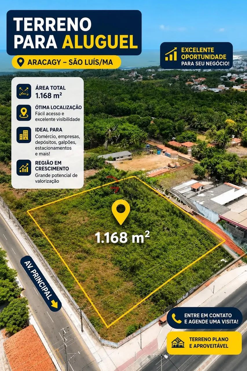 Aluguel terreno Aracagy 1.168 m2