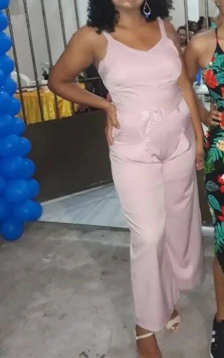 Macacão social rosé 