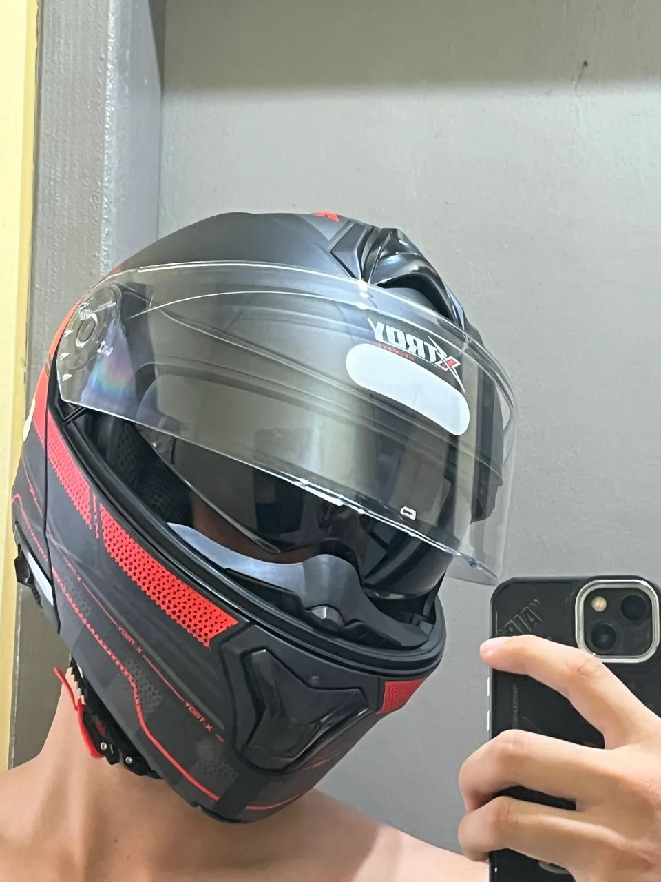 Capacete Xtroy Fosco com óculos interno