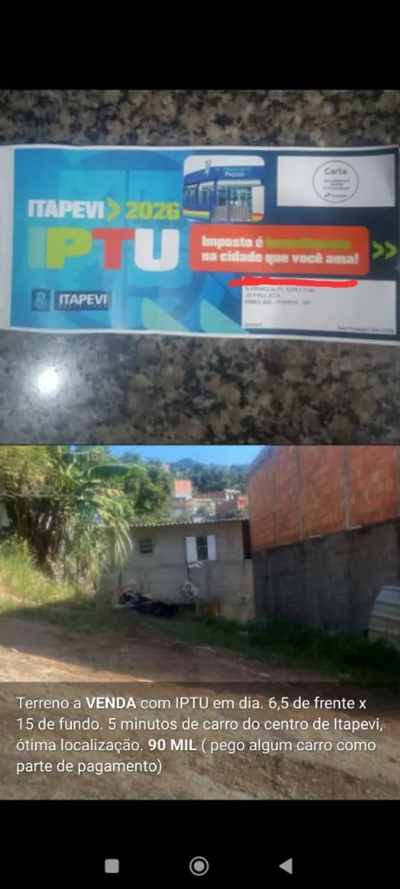 TERRENO PRÓXIMO AO CENTRO ITAPEVI 