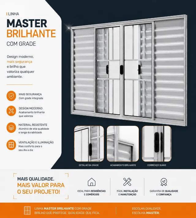 veneziana 6 folhas c/g L14 brilhante 100x100 valor para retira ou frete a combinar