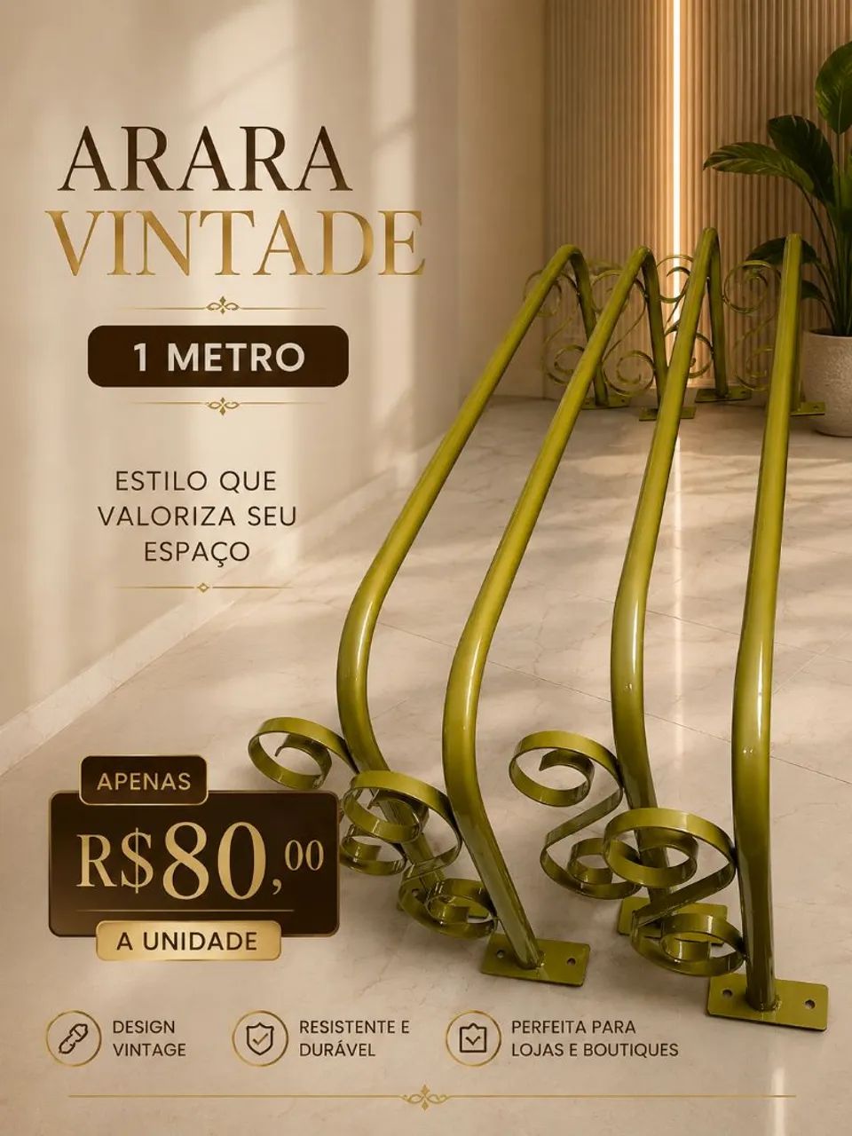 Arara Parede Vintage