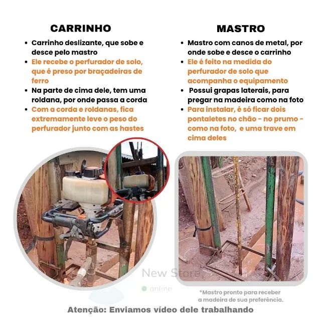 Equipamento caseiro para perfurar poço completo - Foto 5