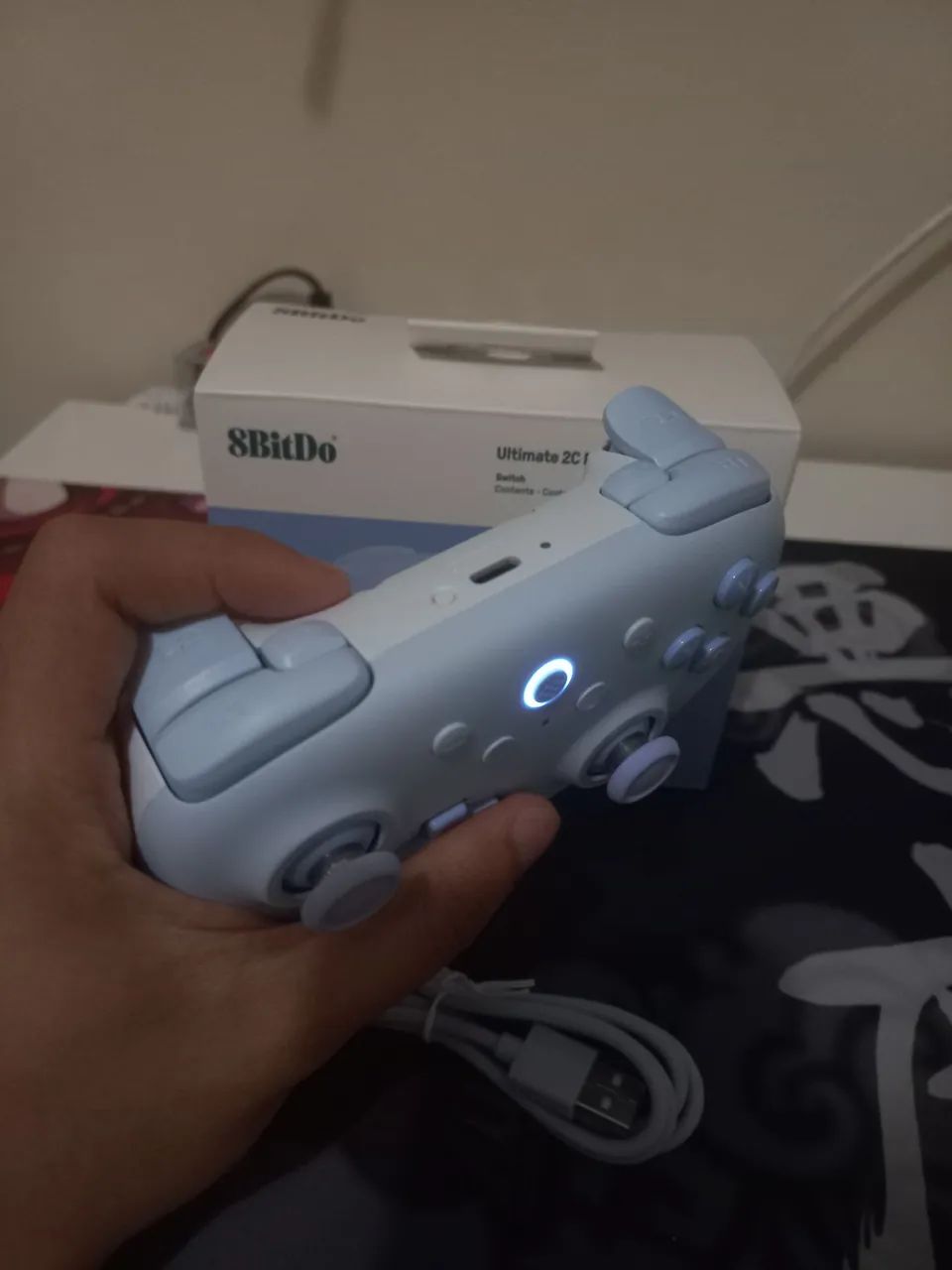 Controle 8BitDo bluetooth azul (novo) - Foto 5
