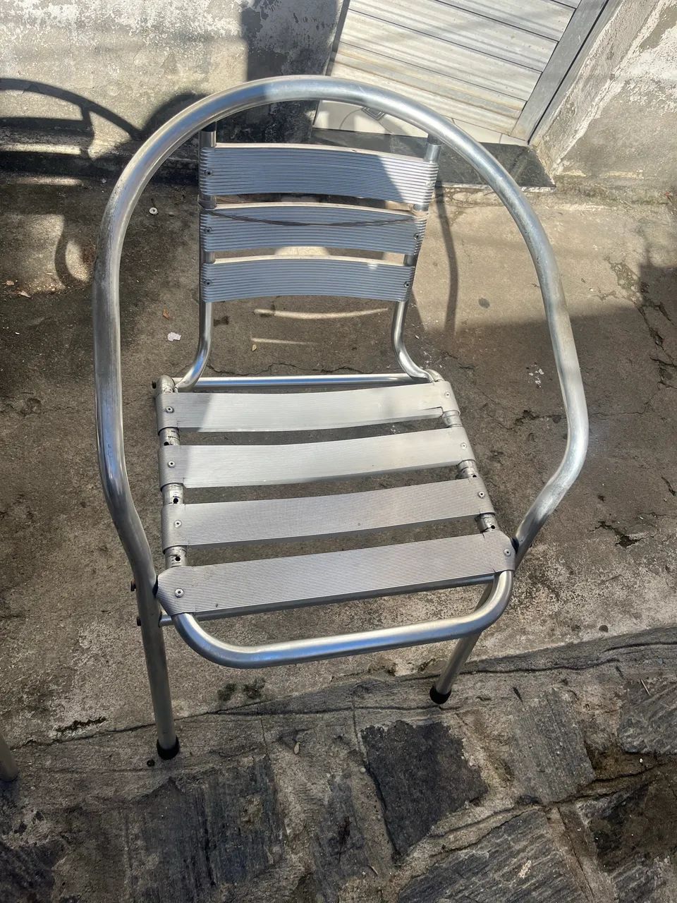 5 Cadeiras de terraço em alumínio inox - Foto 2