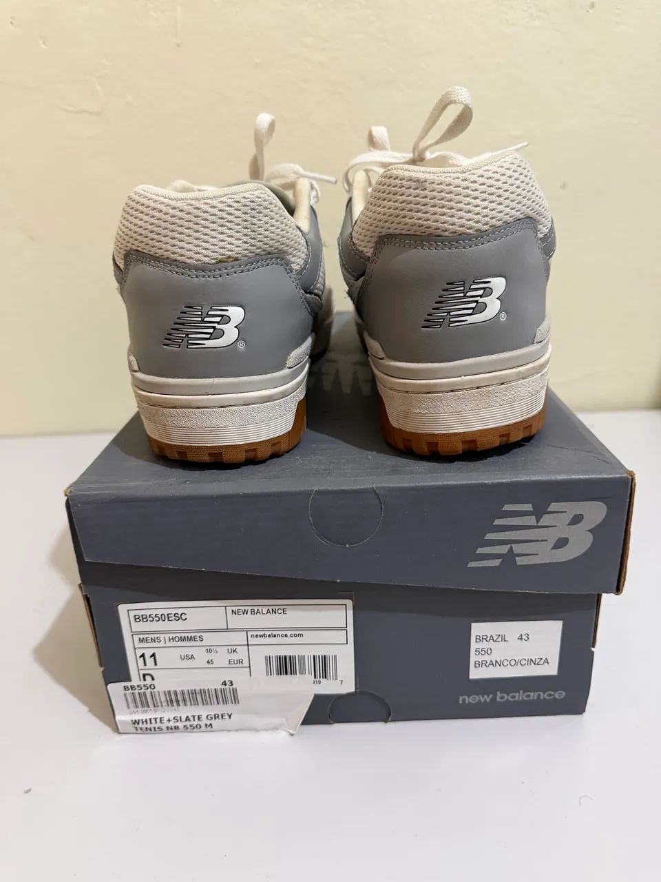 Tênis NB 550 white + slate grey - Foto 2