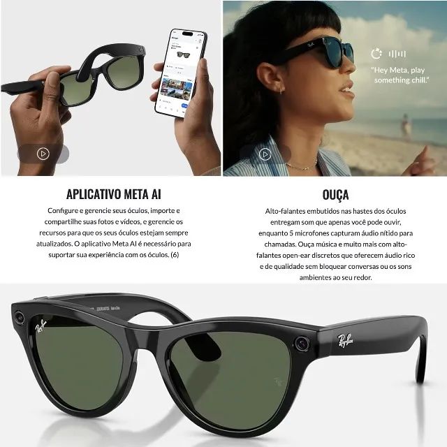 Ray?Ban Meta 2 Skyler Gen 2 Transparente/Verde Grafite Transitions