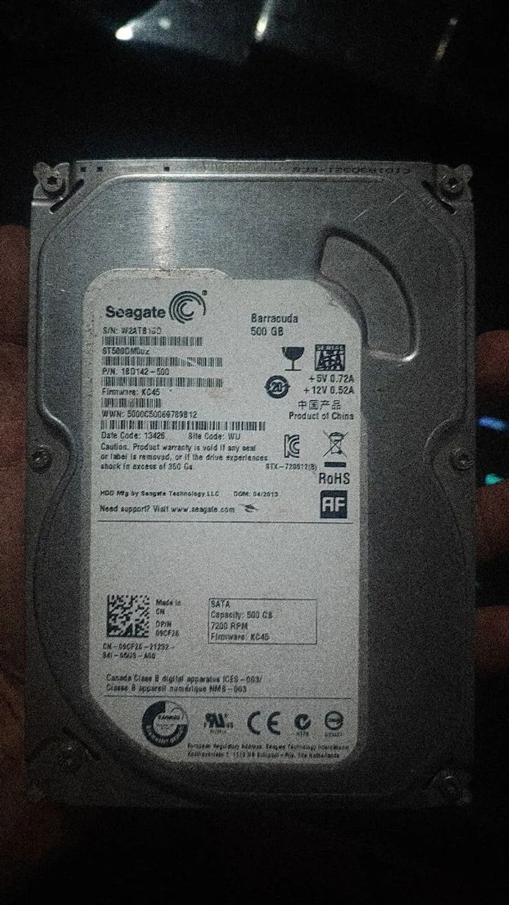 HD 500gb Seagate Barracuda 7200rpm