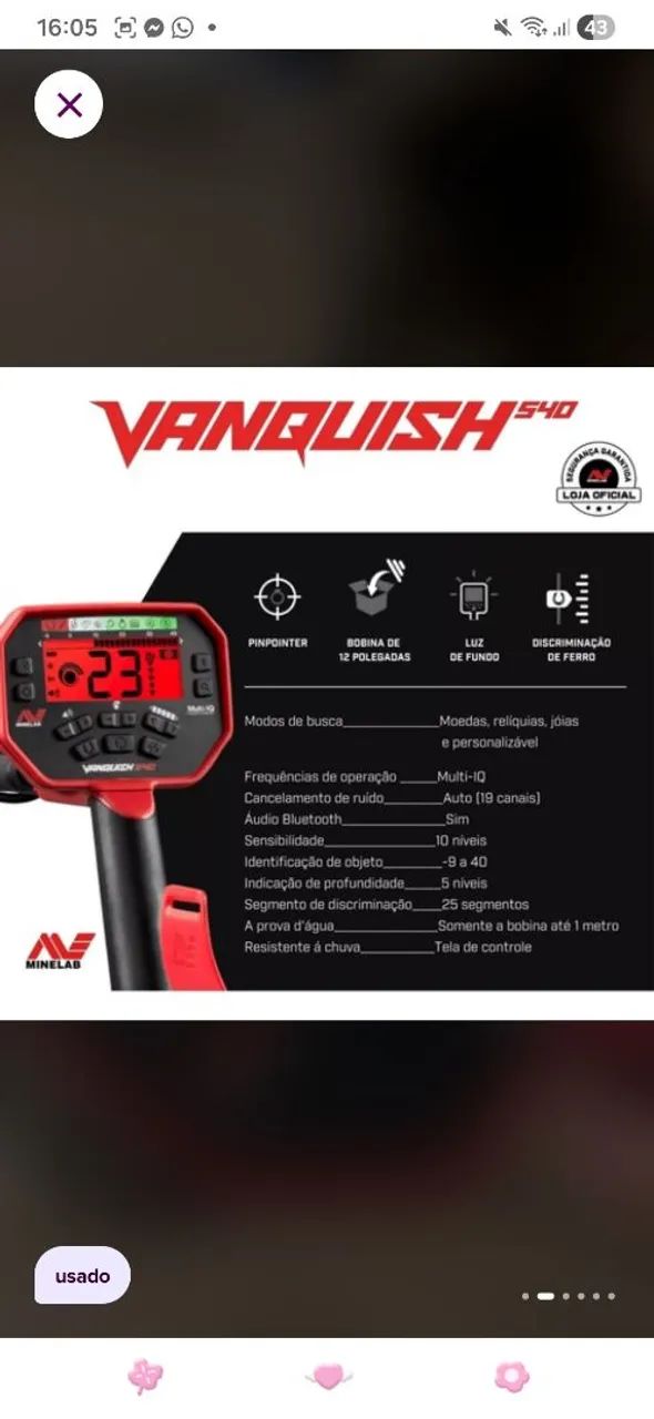 Detector vanquish 540 novo - Foto 4