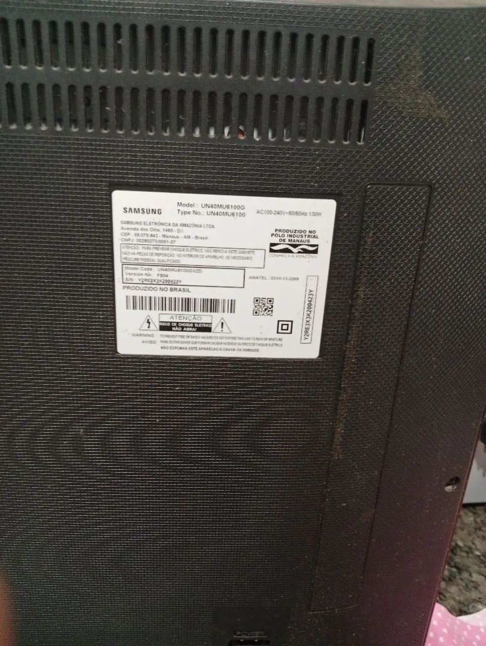 Tv Samsung 40 polegadas tela quebrada 