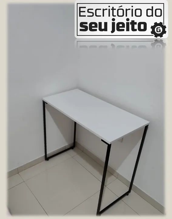 Mesa de Estudo Industrial NOVA Escrivaninha Multiuso para escritório Notebook Computador  - Foto 4