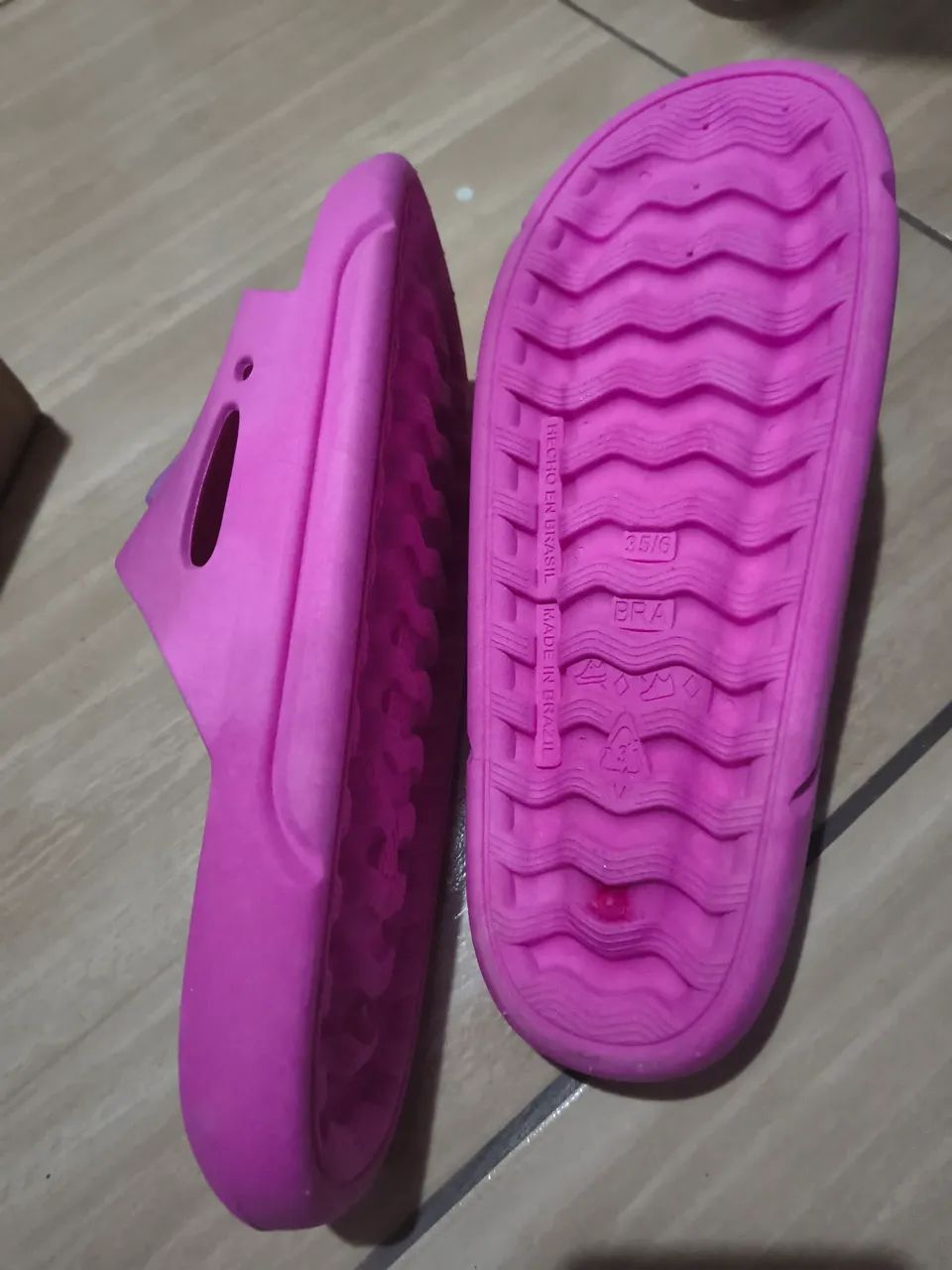 Chinelo rosa feminino 35  - Foto 2