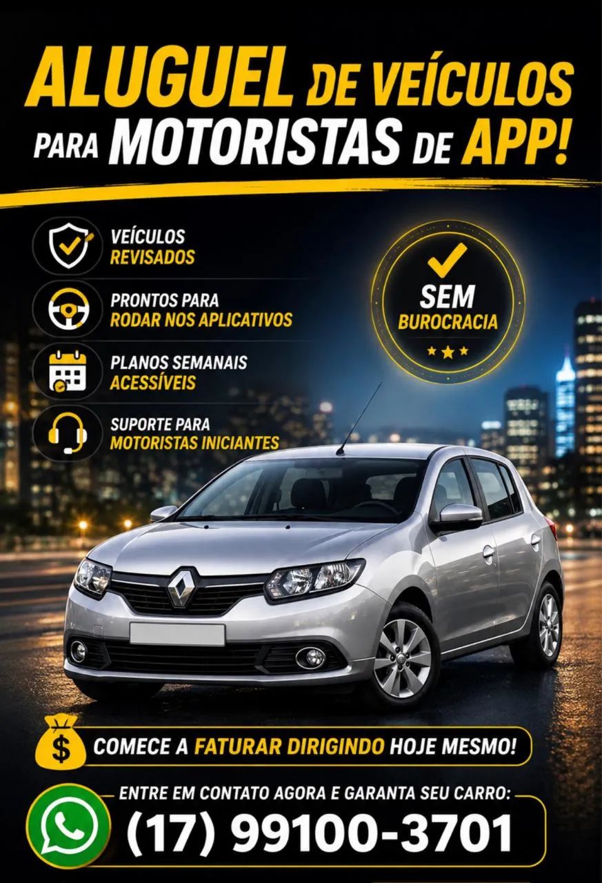 Veículo para motorista de app