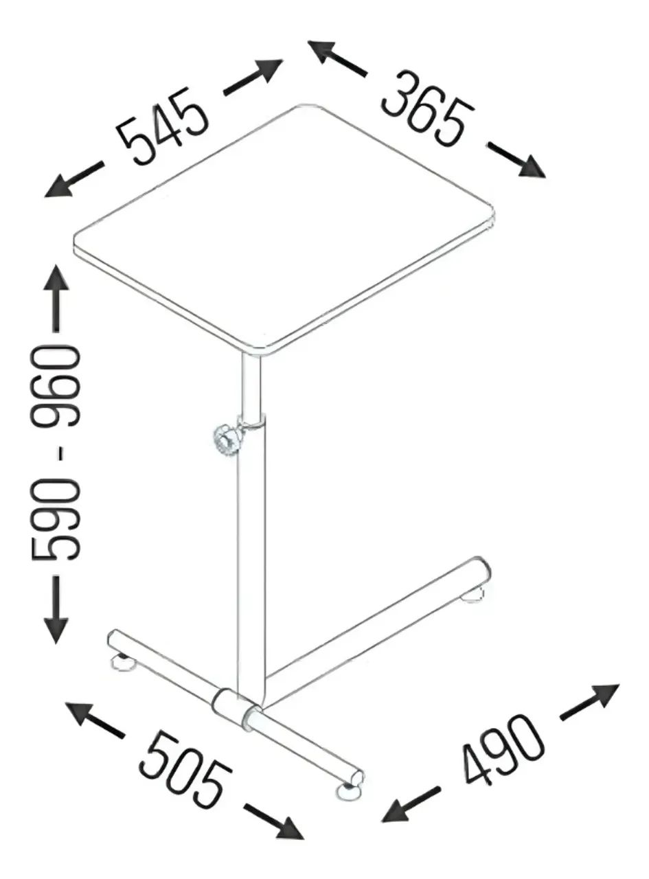 Mesa Ergonômica Para Notebook Com Giro E Altura Ajustavel Inclinavel Nt-home Preta Multivi - Foto 2