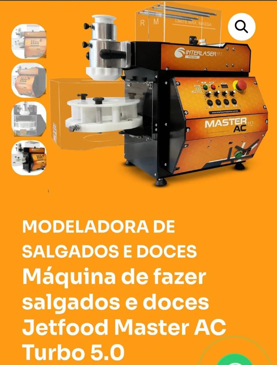 Interlaser Modeladora de Salgados e Doces