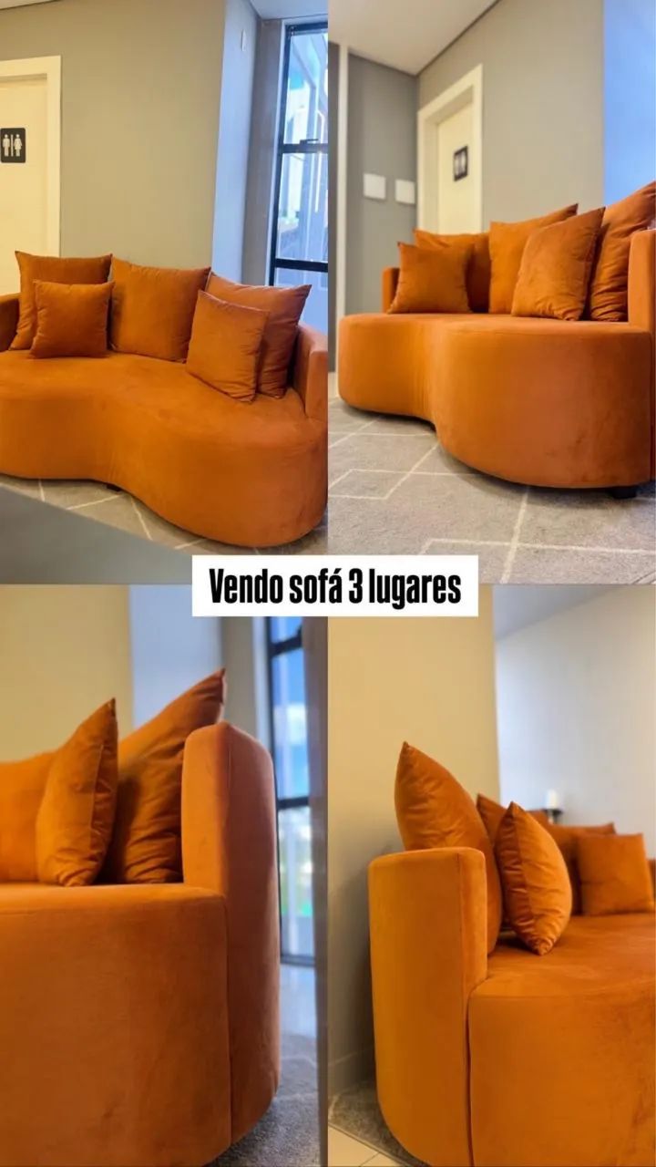 Sofá Curvo 3 lugares Orgânico - Foto 2