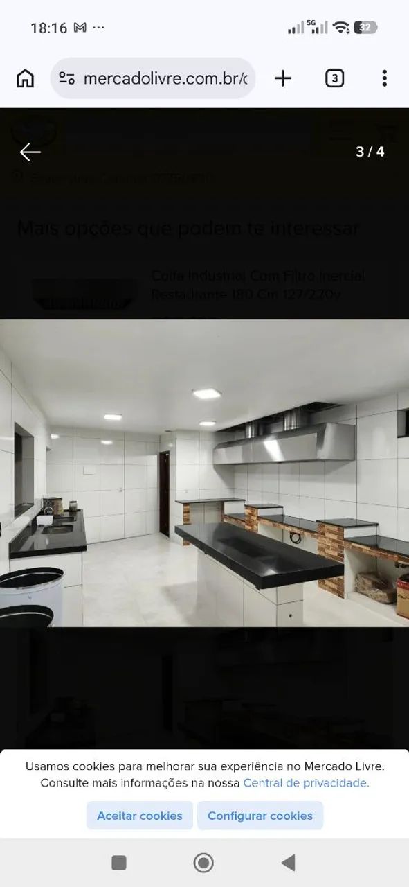 Coifa inox cozinha industrial de excelente qualidade 
